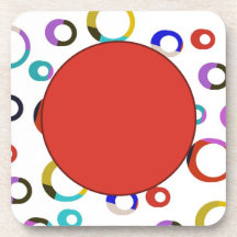Práctico de costa retro de los aros de Colorblock  Posavasos