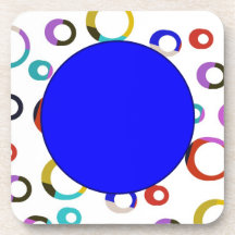 Práctico de costa retro de los aros de Colorblock  Posavasos