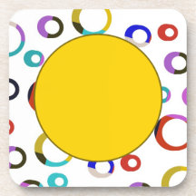 Práctico de costa retro de los aros de Colorblock  Posavasos