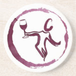 Práctico de costa temático del vino posavasos personalizados