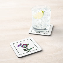 Prácticos de costa del corcho de la flor de Wishbo Posavasos De Bebidas
