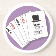 Prácticos de costa del juego de póker posavasos personalizados