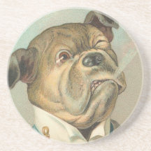 Prácticos de costa del perro del vintage posavasos cerveza