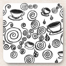 Prácticos de costa del remolino de la taza de café posavasos de bebidas