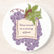 Prácticos de costa divertidos de la cita del vino posavasos manualidades