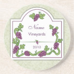 Prácticos de costa personalizados del vino posavasos diseño
