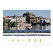 Praga - teatro nacional postales