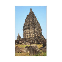 Prambanan estiró la impresión de la lona impresiones en lienzo estiradas