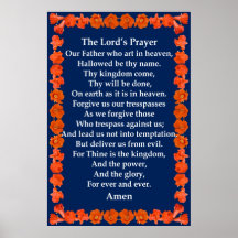 Prayer de señor en un marco de la granada impresiones