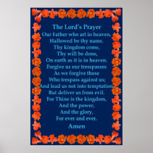 Prayer de señor en un marco de la granada posters