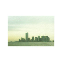 Pre 9/11/01 horizonte más bajo de Nueva York en lo Impresiones En Lienzo Estiradas