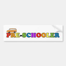 Pre-Escolar Pegatina De Parachoque