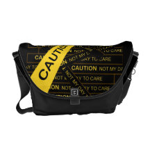Precaución no mi día para cuidar la bolsa de mensa bolsa de mensajería