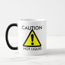 Precaución: Taza sensible al calor líquida calient