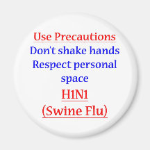 Precauciones de la gripe de los cerdos iman de nevera