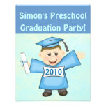 Preescolar de los muchachos/fiesta de graduación d invitación