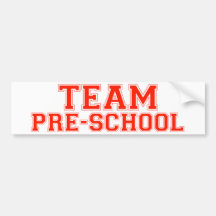 Preescolar del equipo etiqueta de parachoque