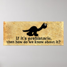 Pregunta prehistórica del dinosaurio posters