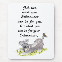 Pregunte no lo que puede hacer su Schnauzer para u Alfombrilla De Ratones