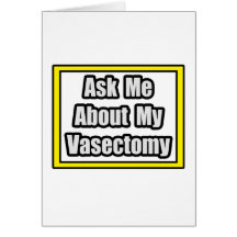 Pregúnteme acerca de mi vasectomía tarjeton