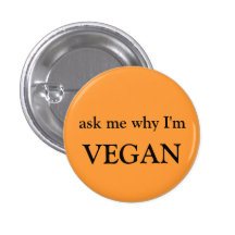 pregúnteme porqué soy vegano pins