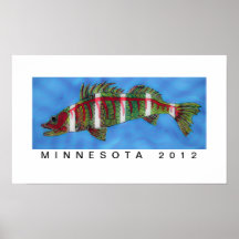Prendedero de pescados Minnesota 2012 por el grane Posters