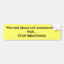 ¿Preocupado de emisiones de CO2??? PARADA BREAT de Pegatina De Parachoque
