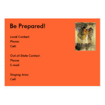 ¡Prepárese! (Emergencia, desastre, tiempo severo) Tarjetas De Visita