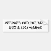 Prepárese para el extremo; compre un 2012-Gauge Etiqueta De Parachoque