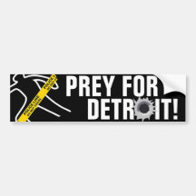 ¡Presa para Detroit! Pegatina De Parachoque