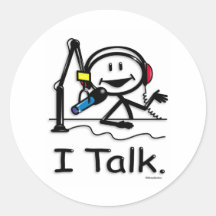 Presentador de un programa de entrevistas pegatinas  