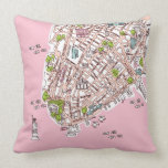 Presente de la almohada del mapa del viaje de New  almohadas