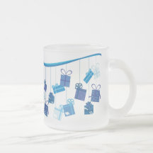 Presentes de cumpleaños azules tazas
