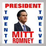 Presidente 2012 de Mitt Romney Poster