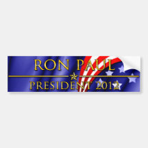 Presidente 2012 de Ron Paul Pegatina De Parachoque