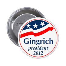 Presidente 2012 (v105) de Gingrich Pins