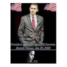 Presidente Barack Obama 2009 Tarjeta Postal