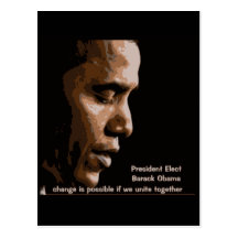 Presidente Barack Obama 2009 Tarjeta Postal