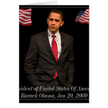 Presidente Barack Obama inauguración el 20 de ener Tarjeta