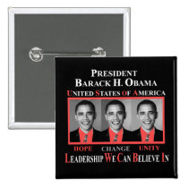 PRESIDENTE BARACK OBAMA - ROJO botones