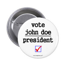 "Presidente Campaign Button del señor X del voto" Pin