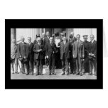 Presidente Coolidge y Herbert Hoover 1923 Tarjetas