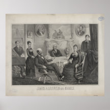 PRESIDENTE JAMES ABRAM GARFIELD y familia Posters