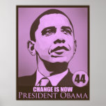 Presidente Obama, cambio ahora es poster rosado
