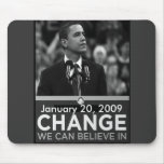 Presidente Obama Change Keepsakes Alfombrillas De Ratones