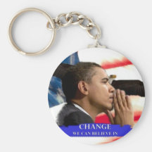 Presidente Obama Change We puede creer adentro Llavero Personalizado