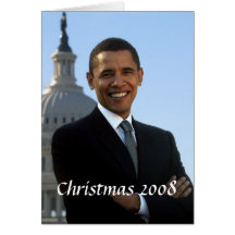 Presidente Obama Collectibles Christmas 2008 Felicitacion