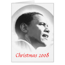 Presidente Obama Collectibles Christmas 2008 Felicitación