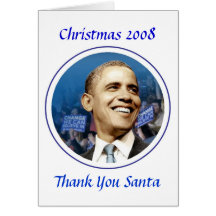 Presidente Obama Commemorative Christmas 2008 Felicitación
