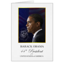 Presidente Obama con John F. Kennedy Tarjeta
